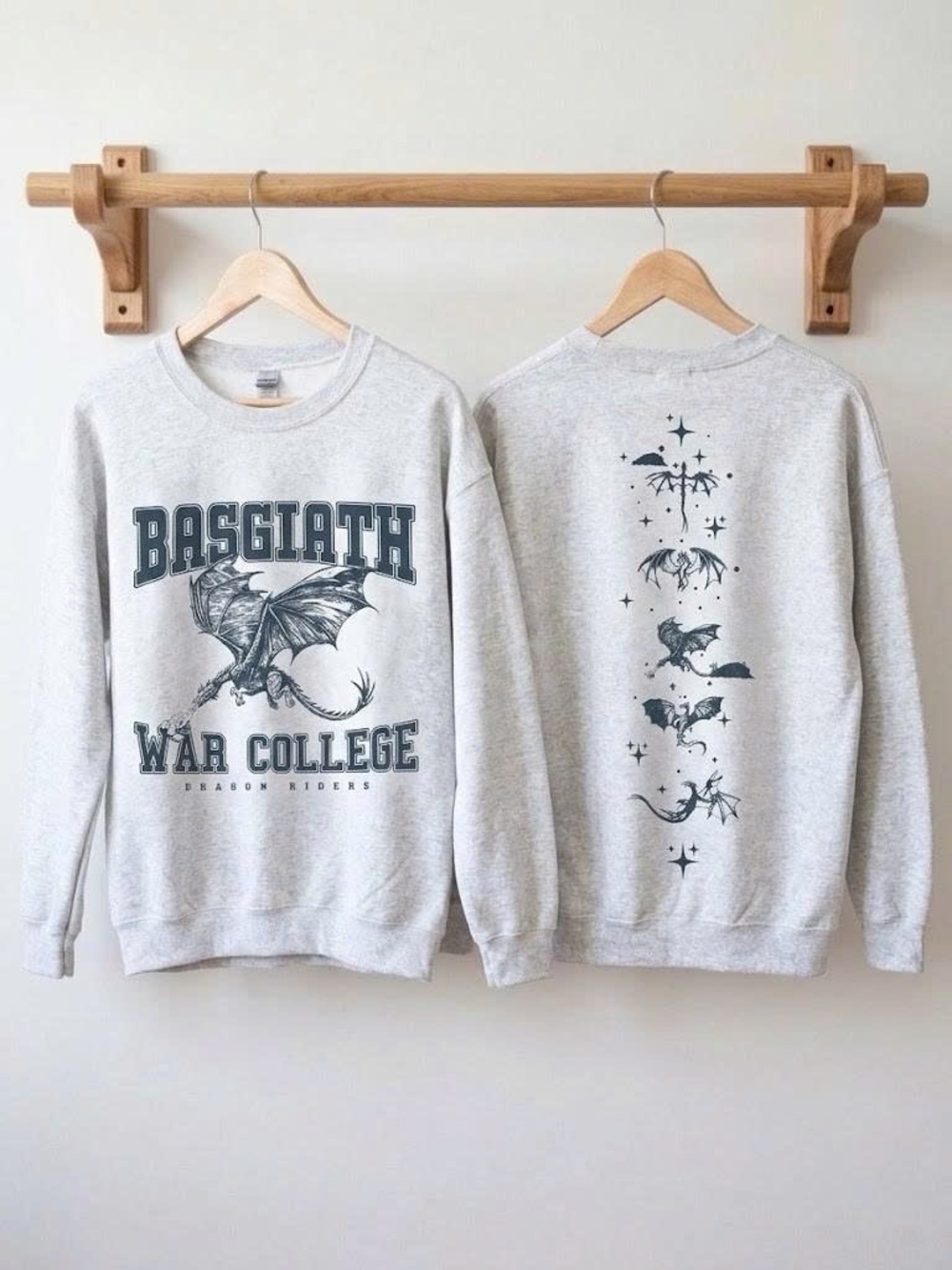 Fourth Wing Basgiath War College Sweatshirt Dragon Rider Bookish Crewneck